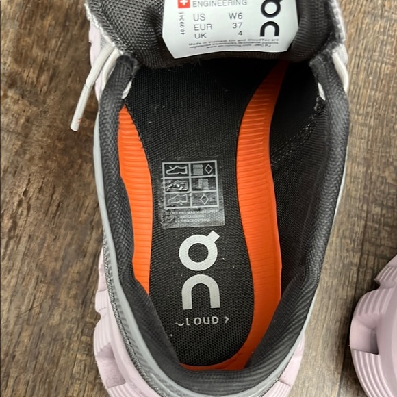 On Running Women's Athletic Shoes - Gray and Orange - Picture 8 of 8